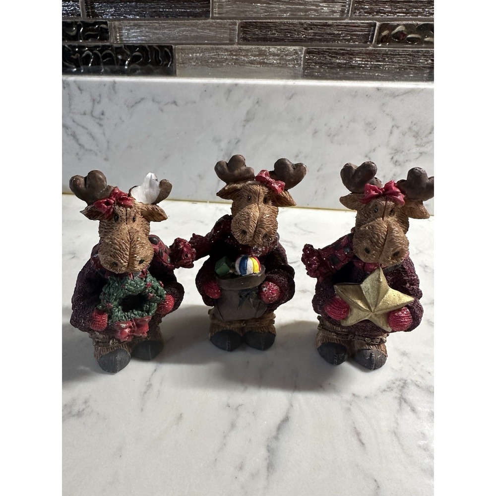 Reno's de Ceramic de Navidad 3 Piesas Christmas Decoration Table Decor
